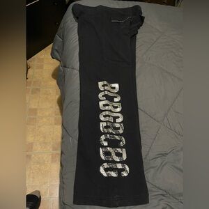 BCBGMaxAzria Black Women’s Sweatpants with Silver Accents